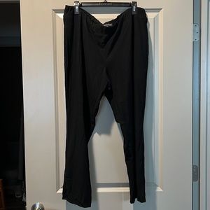Eileen Fisher Stretch Crepe Black Straight Ankle Pant
